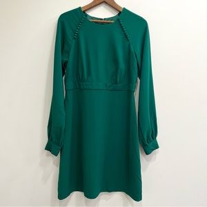 Hutch Kelly green long sleeve dress button detail XL